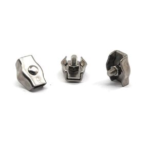 304 Stainless Steel Wire Rope Clip Cable Rope Single clamp M6 Pack of 8 Pieces