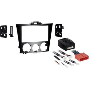 Metra 95-7510HG Double DIN Installation Dash Kit for 2004-2008 Mazda RX8 & Metra Axxess ASWC-1 Steering Wheel Control Interface