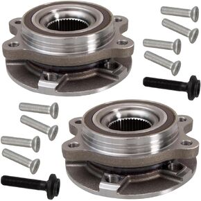 AUQDD 4H0498625A x2 Front Wheel Hub and Bearing Assembly Fit For Au-di 09-15 A4 Q5 S5 /10-14 A5 S4 /12-15 A6 /13-15 RS5 S7 S6 S8# BR930817K 513301 4H0498625 4H0498625B