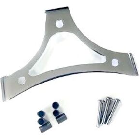 Chrome Tourer Mounting Triangle Passenger Sissy Bar Backrest Pad Bracket Mount Harley Davidson 1987-2024 Touring Street Glide Road King Ultra Electra Classic 18-24 Softail Fat Boy Slim Breakout