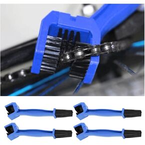 Bike or Motorcycle Chain Washer, 4 Pack Cleaning Brushes for Bicycle Chain Lube Wheel, Replacement Cleaning Brushes Tool, Chain Cleaner for Mountain Bike Dirt Remove