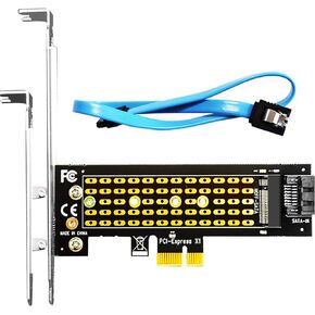 GLOTRENDS PA09-SA M.2 SATA Adapter for M.2 NGFF SATA SSD to SATA I/II/III, SATA Cable and M.2 Screws Included