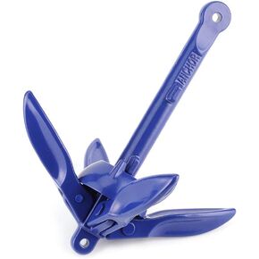 Grapnel Anchor with 4 Tine Aluminum Alloy Folding Boat Anchor Accessories for Fishing Kayaks, Canoe, Jet Ski, SUP Paddle Board and Small Boats.