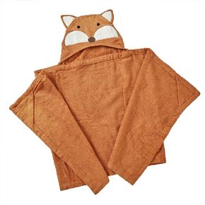 SKL Home Forest Animals Hooded Towel, Orange