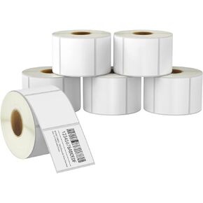 BETCKEY - 2.25" x 2" (57 mm x 51 mm) UPC Barcode & Address Labels Compatible with Zebra & Rollo Label Printer,Premium Adhesive & Perforated [6 Rolls, 4200 Labels]