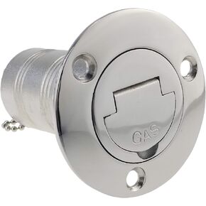 NRC&XRC 1-1/2"(38mm) Boat GAS Deck Fill/Filler with Keyless Cap 1-1/2" Marine 316 Stainless Steel Hardware for Boat Yacht Caravan