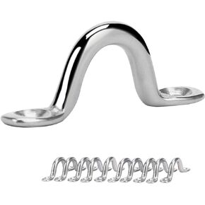 Bimini Boat Top PAD Eye, 316 Stainless Steel Eye Straps Tie Down Kayak Deck Loops (Pack of 10)
