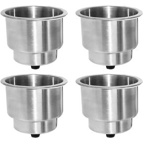 Lttpma 316 Stainless Steel Cup Drink Holder Insert with Drain for Marine Boat RV Camper Kayak (4 PCS)