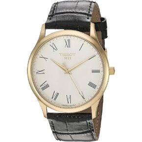 Tissot unisex-adult Excellence Steel And 18K Gold Dress Watch Black T9264101601300