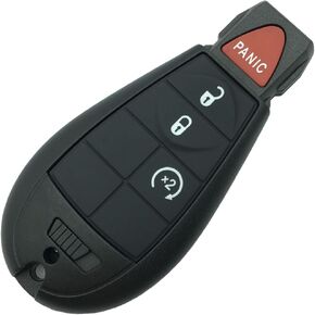 Replacement Key Fob Shell Case for Jeep Grand Cherokee Dodge Durango Grand Caravan Journey Ram 1500 2500 3500 Chrysler Town Country Keyless Entry Remote Car Key Fob Cover Casing (3 Button)