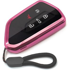 MECHCOS Fit for VW Volkswagen ID.4 Atlas MK8 GTI Golf R Atlas Cross Sport Key Fob Cover Case Remote Holder Skin TPU Protector Keyless Entry Sleeve Accessories