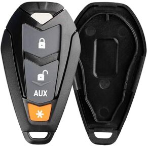 KeylessOption Keyless Entry Remote Control Starter Car Key Fob Case Shell Outer Cover Button Pad For Viper EZSDEI7141 474V (Pack of 2)