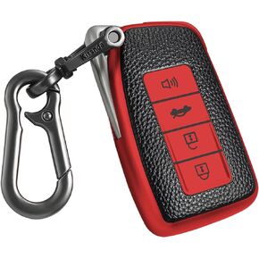 Texture key fob cover case keychain Compatible with Lexus,Soft TPU key case/skin,4-Buttons fit ES IS GS NX RX RC GX LX 570 200 250 300 350 h F Sport Remote Key Vehicle Accessories,silver