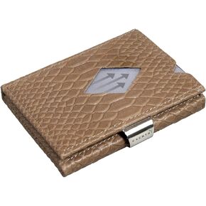 Leather Trifold Wallet - RFID Blocking w/Stainless Steel Locking Clip