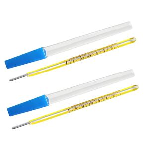 ℃&℉ Oral Thermometer for Adults and Kids 2PCS - Glass Rectal Thermometer for Baby - Basal Body Thermometer - Non Infrared Digital Thermometer - Accurate Easy Reading by HARIKA LIFE