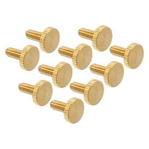براغي إبهام مخرشة M3x9mm من باتيكل، 10 عبوات من البراغي النحاسية ذات الرأس المسطح ومثبتات المقابض مع أكتاف مستقيمة لإضاءة الأثاث والميكانيكية الإلكترونية