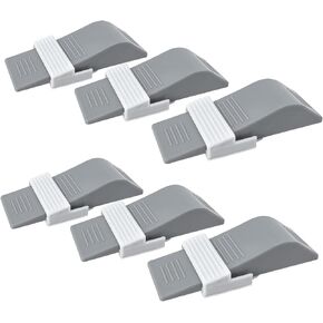 سدادات باب HOXWELL، 6 قطع من إسفين الباب لأسفل الباب تمنع القفل، توقف باب قوي قابل للتكديس للسجاد باب عالي التحمل (رمادي) in Kuwait