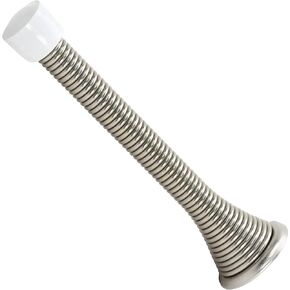 2 Pack Rok Hardware 3-3/4" (95mm) Longer Version Flexi Spring Heavy Duty Wall Door Stop Bumper ROKDS2BN, Brushed Nickel