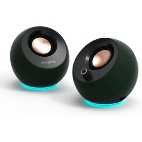 سماعات كمبيوتر Creative Pebble Pro Minimalist 2.0 USB-C MF1710 (أخضر) مع بلوتوث 5.3 وإضاءة RGB قابلة للتخصيص لأجهزة الكمبيوتر الشخصية وأجهزة Mac (متجددة) in Kuwait
