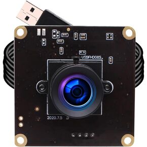 ELP High Speed USB Camera 1080P Embedded Webcam Board with 100degree No Distortion Lens for Computer High fps 60fps 120fps 260fps Wide Angle UVC USB2.0 Camera Module for Laptop 3D Printer Raspberry Pi