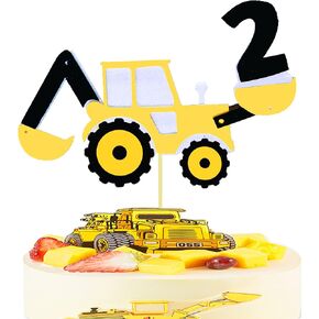 Im And Bigging It Construction Cake Topper 2, Construction Birthday Party Supplies, Boys Birthday Party,Construction Cake Topper 2nd Birthday,construction birthday party supplies 2 years old.