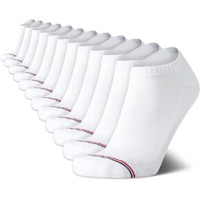 Tommy Hilfiger Men's Socks - 12 Pack Cushion Comfort Athletic Low Cut No Show Socks - Ankle Socks for Men (Shoe Size: 7-12)