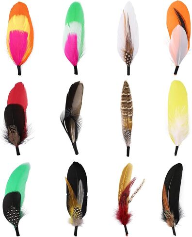 مجموعة قبعات بنما تريلبي الكلاسيكية للجنسين من فاليتو مع 12 قطعة من ريش القبعة in Kuwait