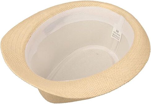 Straw Fedora Hat Wide Brim Summer Beach Sun Cap Panama Hat for Men Women in Saudi Arabia