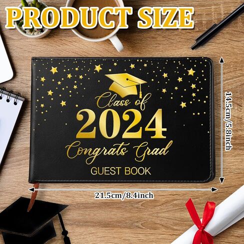 Yewfold فئة 2024 كتاب ضيوف التخرج 2024، حفل التخرج تسجيل الدخول في كتاب الضيوف، كتاب التخرج للتوقيع 2024، كتاب ضيوف التخرج لمستلزمات حفلات التخرج من المدرسة الثانوية in Kuwait