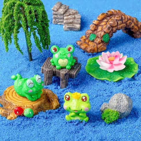 HTZNHXT 120 قطعة من حشو مزهرية الضفدع الصيفية، خرزة صغيرة من أوراق اللوتس الضفدع الصغيرة العائمة من اللؤلؤ الصناعي لديكور الحفلات المركزية لطاولة المنزل in Kuwait