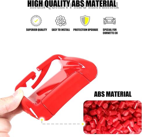 Seat Belt Guide Holder Replacement Compatible with Chevrolet C8 Corvette Stingray 2020-2024, Car Seat Accessories (Red) in Saudi Arabia