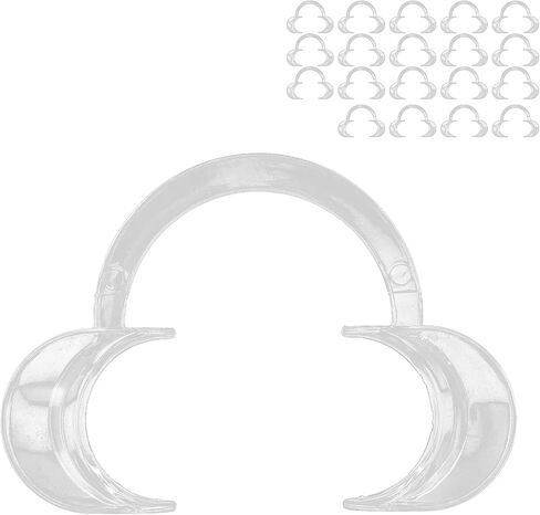 20pcs Disposable Lip Cheek Retractor, C-Shape Teeth Whitening Cheek Retractor for Mouthguard Challenge Game,Transparent C‑Shape Teeth Whitening Mouth Opener, (Transparent Medium) in Saudi Arabia