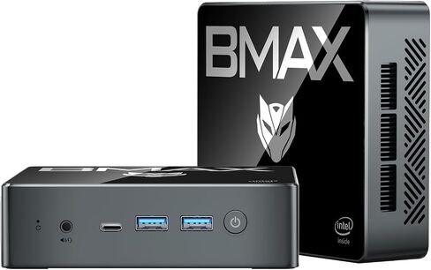 كمبيوتر Bmax B4 Plus Mini PC 16 جيجابايت ذاكرة الوصول العشوائي / 512 جيجابايت SSD الجيل الثاني عشر Intel Alderlake-N100 Wins 11 Pro (يصل إلى 3.4 جيجا هرتز)، كمبيوتر مكتبي صغير 4K UHD Output، USB 3.0 * 2/BT 5.2/WiFi 5/HDMI/Office، للأعمال in Kuwait