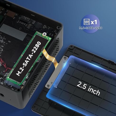 كمبيوتر Bmax B4 Plus Mini PC 16 جيجابايت ذاكرة الوصول العشوائي / 512 جيجابايت SSD الجيل الثاني عشر Intel Alderlake-N100 Wins 11 Pro (يصل إلى 3.4 جيجا هرتز)، كمبيوتر مكتبي صغير 4K UHD Output، USB 3.0 * 2/BT 5.2/WiFi 5/HDMI/Office، للأعمال in Kuwait