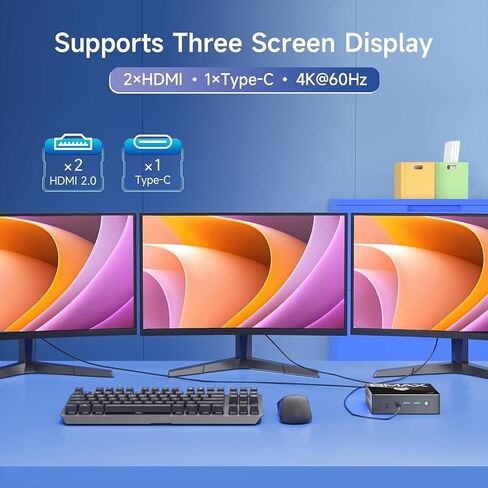 كمبيوتر Bmax B4 Plus Mini PC 16 جيجابايت ذاكرة الوصول العشوائي / 512 جيجابايت SSD الجيل الثاني عشر Intel Alderlake-N100 Wins 11 Pro (يصل إلى 3.4 جيجا هرتز)، كمبيوتر مكتبي صغير 4K UHD Output، USB 3.0 * 2/BT 5.2/WiFi 5/HDMI/Office، للأعمال in Kuwait