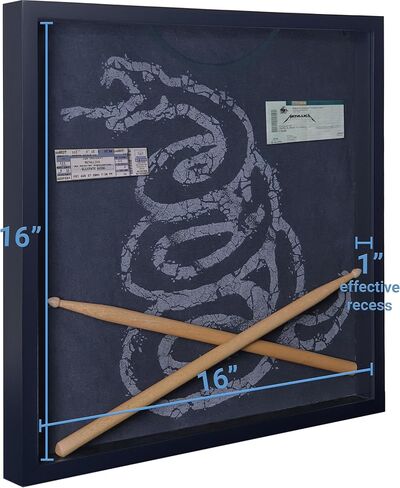G.A.Design 14x14 Solid Wood Shadow Box Frame for Keepsakes, Pictures, Flowers or Disney Trading Pins - Comes with 2 Background Options: Black Felt & Natural Linen in Saudi Arabia