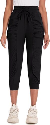 Safort Women's Joggers Capri Pants Sweatpants for Summer Lightweight Workout Casual Pants with Pleated Design in Saudi Arabia