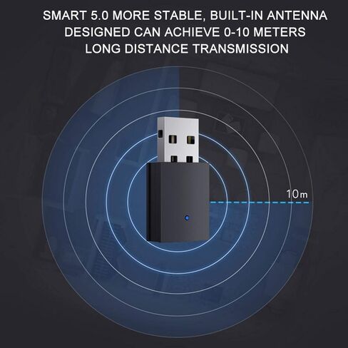 Socobeta 4 قطع USB بلوتوث 5.0 محول الكمبيوتر بلوتوث محول USB دونجل محول مع هوائي وظيفة الذاكرة التلقائية للكمبيوتر المحمول الأسود in Saudi Arabia