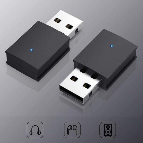 Socobeta 4 قطع USB بلوتوث 5.0 محول الكمبيوتر بلوتوث محول USB دونجل محول مع هوائي وظيفة الذاكرة التلقائية للكمبيوتر المحمول الأسود in Saudi Arabia