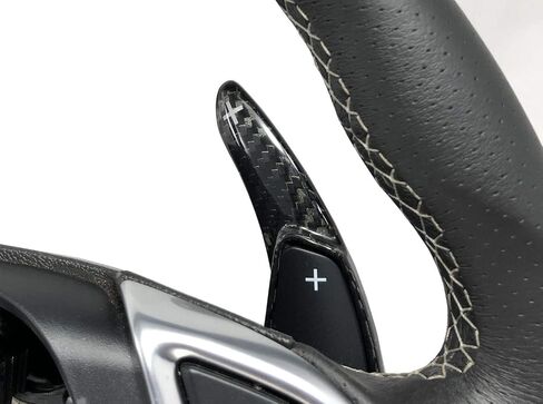 iJDMTOY Red Genuine Carbon Fiber Steering Wheel Larger Paddle Shifter Extensions Compatible with Chevy 2014-2019 C7 Corvette, 2016-up Gen6 Camaro in Saudi Arabia