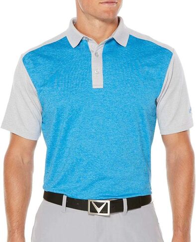 Callaway Men's Short Sleeve Opti-Stretch Blocked Polo Tee in Saudi Arabia