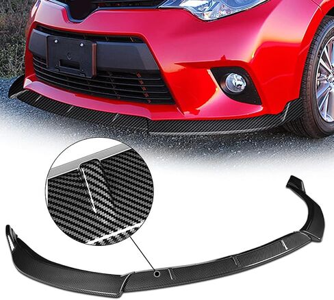DNA MOTORING 2-PU-570-PCF 3PCS STP-Style Front Bumper Lip متوافق مع 2014-2016 Corolla LE/CE، ألياف الكربون السوداء in Kuwait