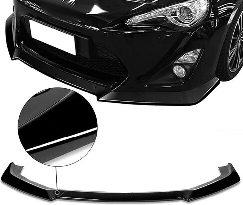 DNA MOTORING 2-PU-570-PCF 3PCS STP-Style Front Bumper Lip متوافق مع 2014-2016 Corolla LE/CE، ألياف الكربون السوداء in Kuwait