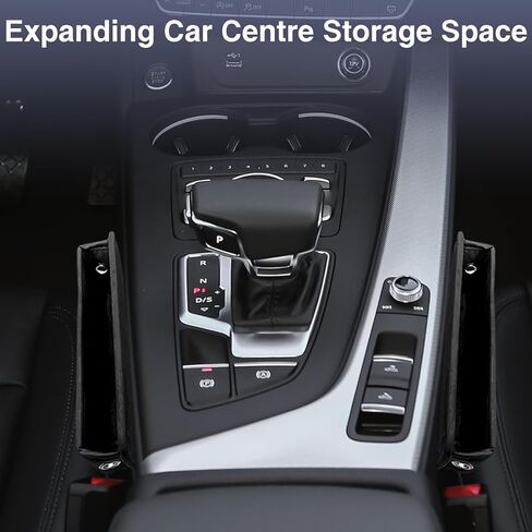 Universal Fit Car Seat Gap Filler Organizer, Premium Faux Leather Car Seat Storage Box, Car Accessories for Women Men, Car Organizer Car Essentials for Car SUV Automotive in Kuwait