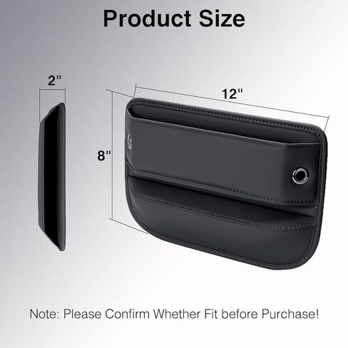 Universal Fit Car Seat Gap Filler Organizer, Premium Faux Leather Car Seat Storage Box, Car Accessories for Women Men, Car Organizer Car Essentials for Car SUV Automotive in Kuwait
