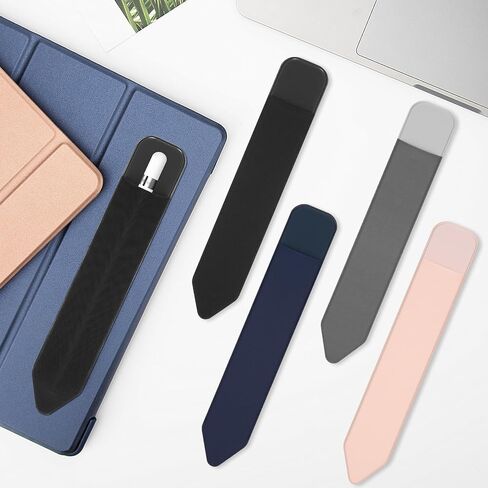 حامل أقلام Apple، 3 قطع من حافظة أقلام Apple Pencil الجيل الأول والثاني، جيب قلم مرن مطور (3 قطع أسود) in Kuwait