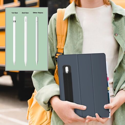 حامل أقلام Apple، 3 قطع من حافظة أقلام Apple Pencil الجيل الأول والثاني، جيب قلم مرن مطور (3 قطع أسود) in Kuwait