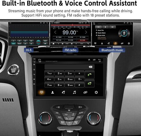 UNITOPSCI 2G+64G Android Car Stereo for Ford Fusion Mondeo 2013-2019 Wireless Apple CarPlay & Android Auto 9 بوصة HD شاشة لمس GPS ملاحة بلوتوث HiFi FM راديو WiFi SWC+ AHD كاميرا احتياطية in Saudi Arabia