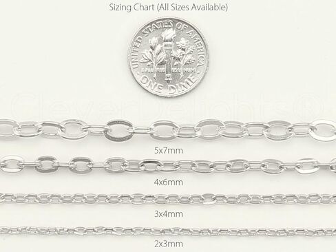 CleverDelights 3x4mm Cable Chain Necklaces - Mix Pack - 21 Pack - 24 Inch Length in Saudi Arabia