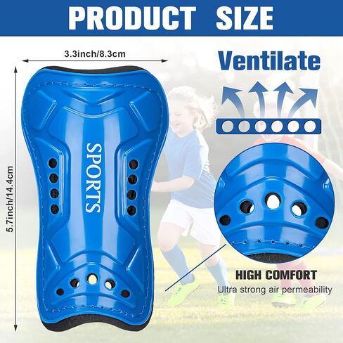Zhanmai 8 Pairs Kids Soccer Shin Guards Youth Protective Soccer Socks Sport Shin Pads Guard Sleeves Calf Protective Soft Colorful Gear for Football Games 3-15 Years Old Girls Boys Toddler Child Teens in Saudi Arabia